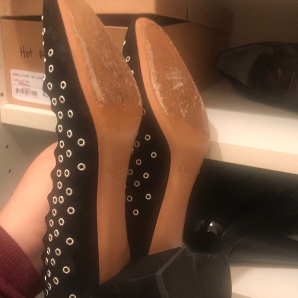 Barely worn Chloe black suede shoes - Picture 5 of 5